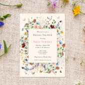 Waterverf Boho Wildflower Vrijgezellenfeest Kaart