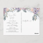 Waterverf Boho Wildflowers SAVE THE DATE Briefkaar Briefkaart (Achterkant)