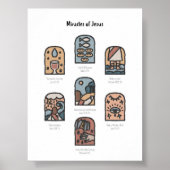 waterverf boho wonderen van Jezus poster (Voorkant)