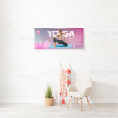 Waterverf boho Yoga Meditatie instructeur healer Spandoek (Insitu)