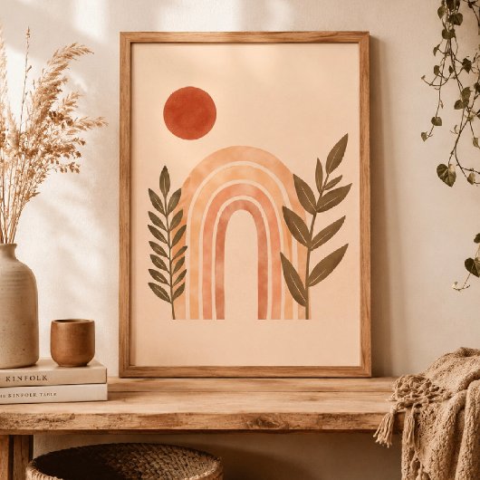 Waterverf Boho Zon Poster