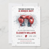 Waterverf Boksen Baby shower Uitnodiging (Voorkant)