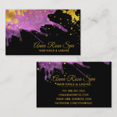 ** Waterverf Bold Glam Abstract Roze Goud Luxe Visitekaartje (Voorkant / Achterkant)