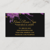 ** Waterverf Bold Glam Abstract Roze Goud Luxe Visitekaartje (Achterkant)