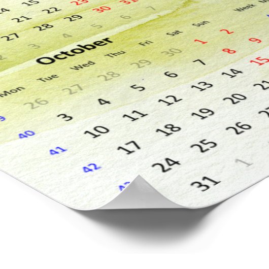 Waterverf bomen 2022 Poster (Hoek)