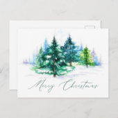 Waterverf bomen briefkaart (Voorkant / Achterkant)