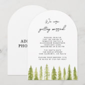Waterverf bomen bruiloft uitnodiging (Voorkant / Achterkant)