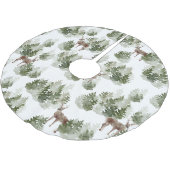 Waterverf bomen en herten groene kerst kerstboom rok (Gekanteld)