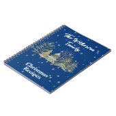 Waterverf Bomen in een Sneeuwrijk Winterbos op Bla Notitieboek (Linkerzijde)