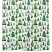 Waterverf Bomen Land Douchegordijn (Voorkant)