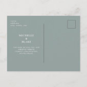 Waterverf Bomen Monogram Bruiloft Save the Date Briefkaart (Achterkant)