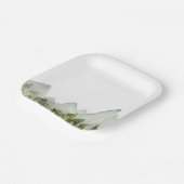 Waterverf Bomen Papier Borden Papieren Bordje (Gebogen)