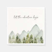 Waterverf Bomen Papier Borden