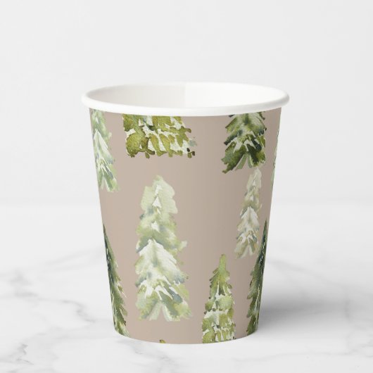 Waterverf Bomen Papier Cups Papieren Bekers (Links)