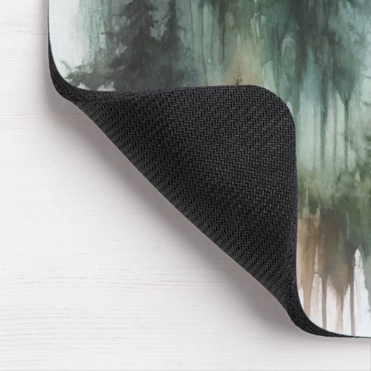 Waterverf Bomen Rustieke Wildernis Muismat (Hoek)