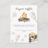 Waterverf Bonfire Baby shower Luierkrabbel Informatiekaartje (Voorkant)