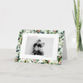 Waterverf bonte rode winterbessen kerst feestdagen kaart (Voorkant)