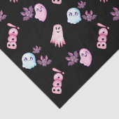 Waterverf Boo Ghost Bats patroon Halloween Tissuepapier (Detail)
