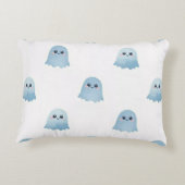 Waterverf Boo Ghost Brushed Polyester Stof Accent Kussen (Achterkant)
