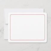 Waterverf boog en kersen rode rand aangepaste naam notitiekaartje (Achterkant)