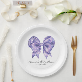 Waterverf Boog Stippen Baby Shower Papieren Bordje