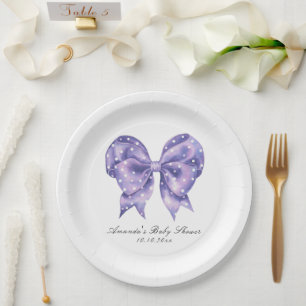 Waterverf Boog Stippen Baby Shower Papieren Bordje