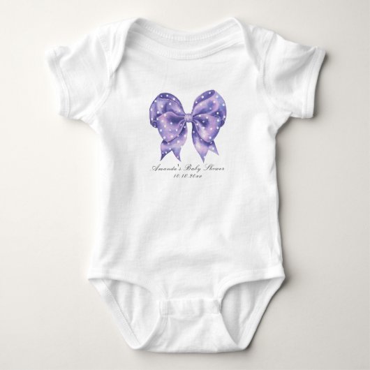 Waterverf Boog Stippen Baby Shower Romper (Voorkant)