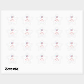 Waterverf Boogjes Preppy 4 Juli Ster Sticker (Vel)