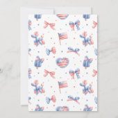 Waterverf Boogjes Preppy 4 juli Uitnodiging (Achterkant)