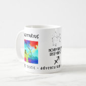 waterverf Boogschutter zodiac en kenmerken Koffiemok (Voorkant links)