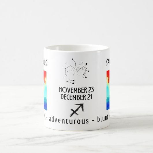 waterverf Boogschutter zodiac en kenmerken Koffiemok (Center)