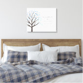 Waterverf Boom Bruiloft Canvas Afdruk (Insitu (Slaapkamer))