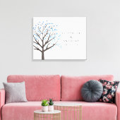 Waterverf Boom Bruiloft Canvas Afdruk (Insitu (Woonkamer))