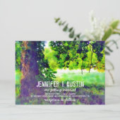 Waterverf Boom buitenshuis uitnodigen voor bruilof Kaart (Staand voorkant)