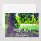 Waterverf Boom buitenshuis uitnodigen voor bruilof Kaart (Voorkant / Achterkant)