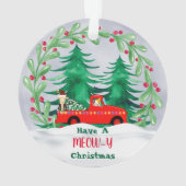 Waterverf Boom en katten Ornament (achterkant)