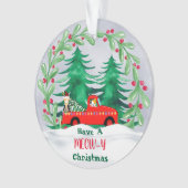 Waterverf Boom en katten Ornament (voorkant)