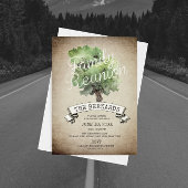 Waterverf Boom  gezinshereniging Uitnodiging