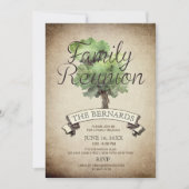 Waterverf Boom  gezinshereniging Uitnodiging (Voorkant)