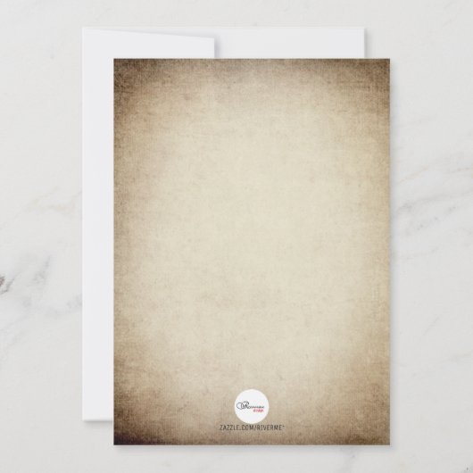 Waterverf Boom  gezinshereniging Uitnodiging (Achterkant)