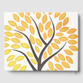 Waterverf Boom Water Drops Monogram Bruiloft Gastenboek (Achterkant)