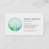 Waterverf Boom Yoga Instructeur Visitekaartje (Voorkant)