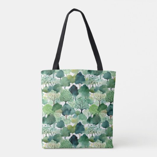 waterverf boomafdruk tote bag (Achterkant)