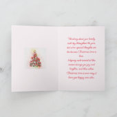 WATERVERF BOOMDOCHTER & FAMILIE KERSTMIS KAART (Binnen)