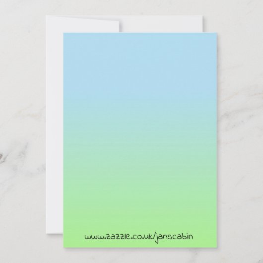 Waterverf boomkikker kaart (Achterkant)