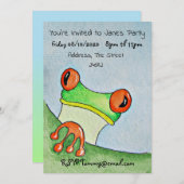 Waterverf boomkikker kaart (Voorkant / Achterkant)