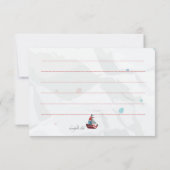 Waterverf Boot Dank u kaart (Achterkant)