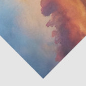 Waterverf  boot in het zee zonsopgang tissuepapier (Detail)