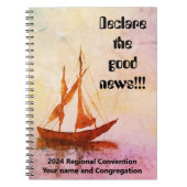 Waterverf boot - JW Convention 2024 Notitieboek (Voorkant)