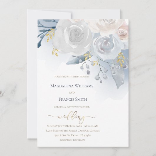 waterverf bord | bruiloft kaart (Voorkant)